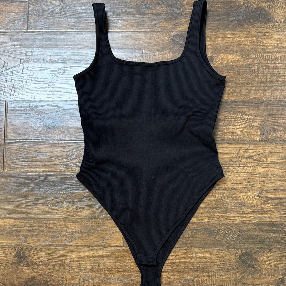 OQQ Black Women's Bodysuit XL